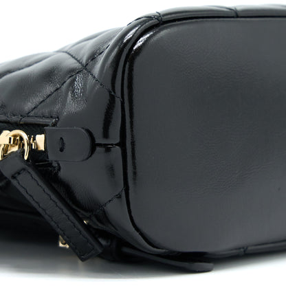 Chanel 22A Backpack Patent Black LGHW (Microchip)