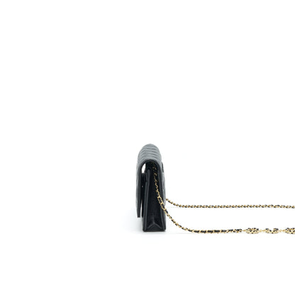 Chanel 21A Coco letter Wallet on Chain Black Caviar GHW