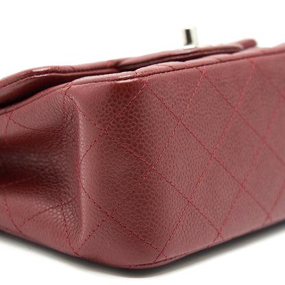 CHANEL MINI SQUARE CARVIAR RED SHW