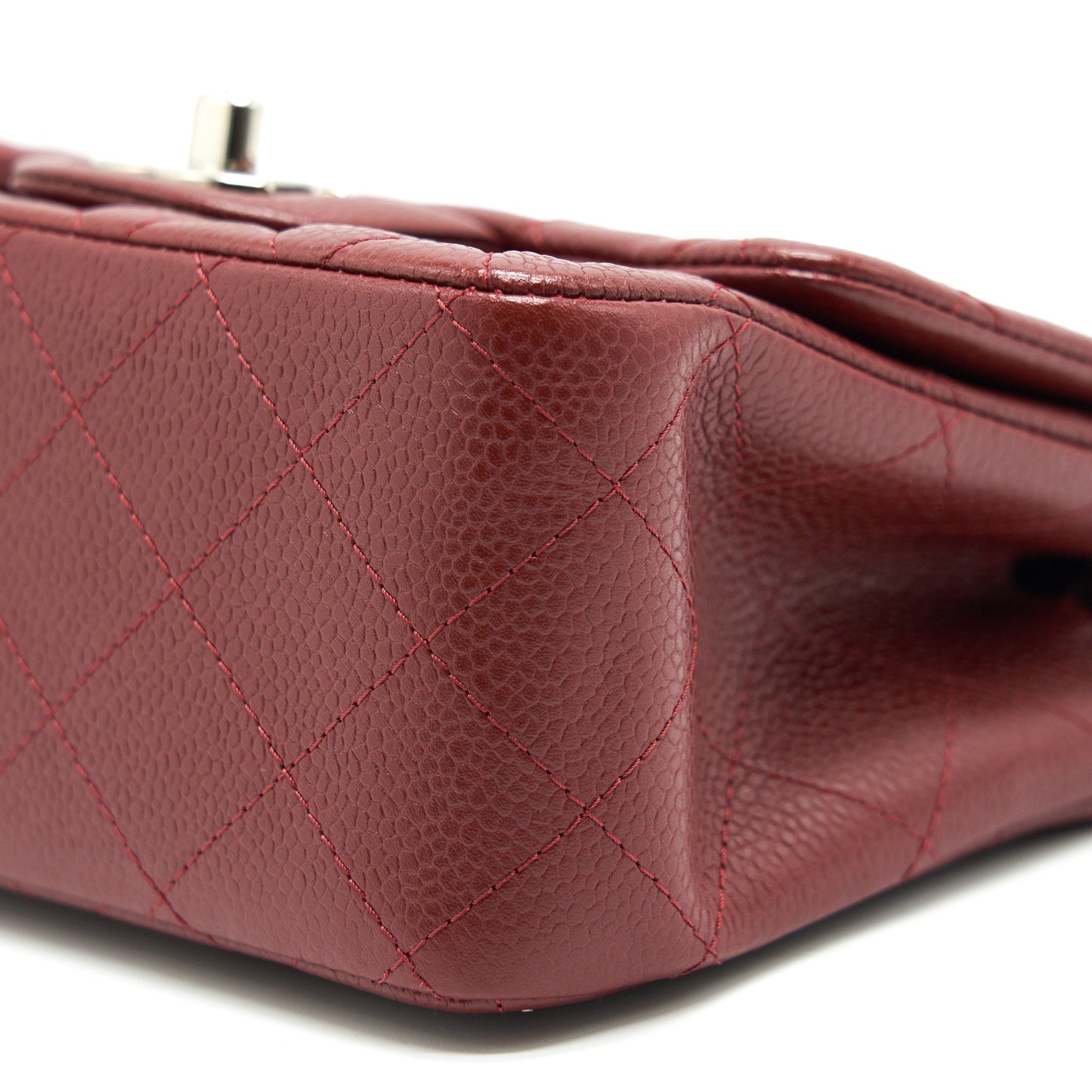 CHANEL MINI SQUARE CARVIAR RED SHW