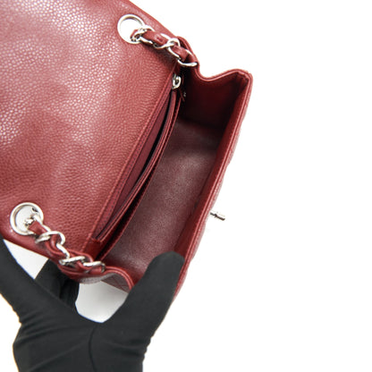 CHANEL MINI SQUARE CARVIAR RED SHW