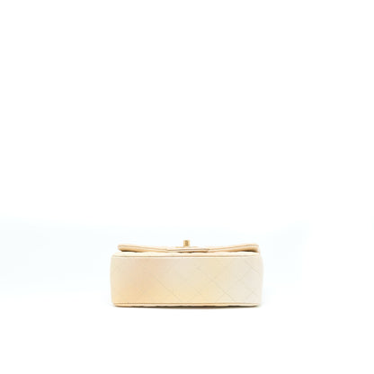 Chanel 22C Mini Rectangular Flap Bag Goatskin Ombre Beige Brushed GHW(Microchip)