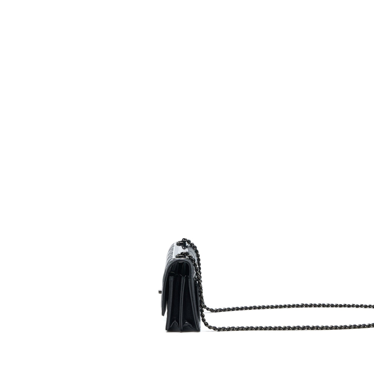 Chanel Square Trendy CC Wallet On Chain Lambskin So Black