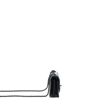 Chanel Square Trendy CC Wallet On Chain Lambskin So Black