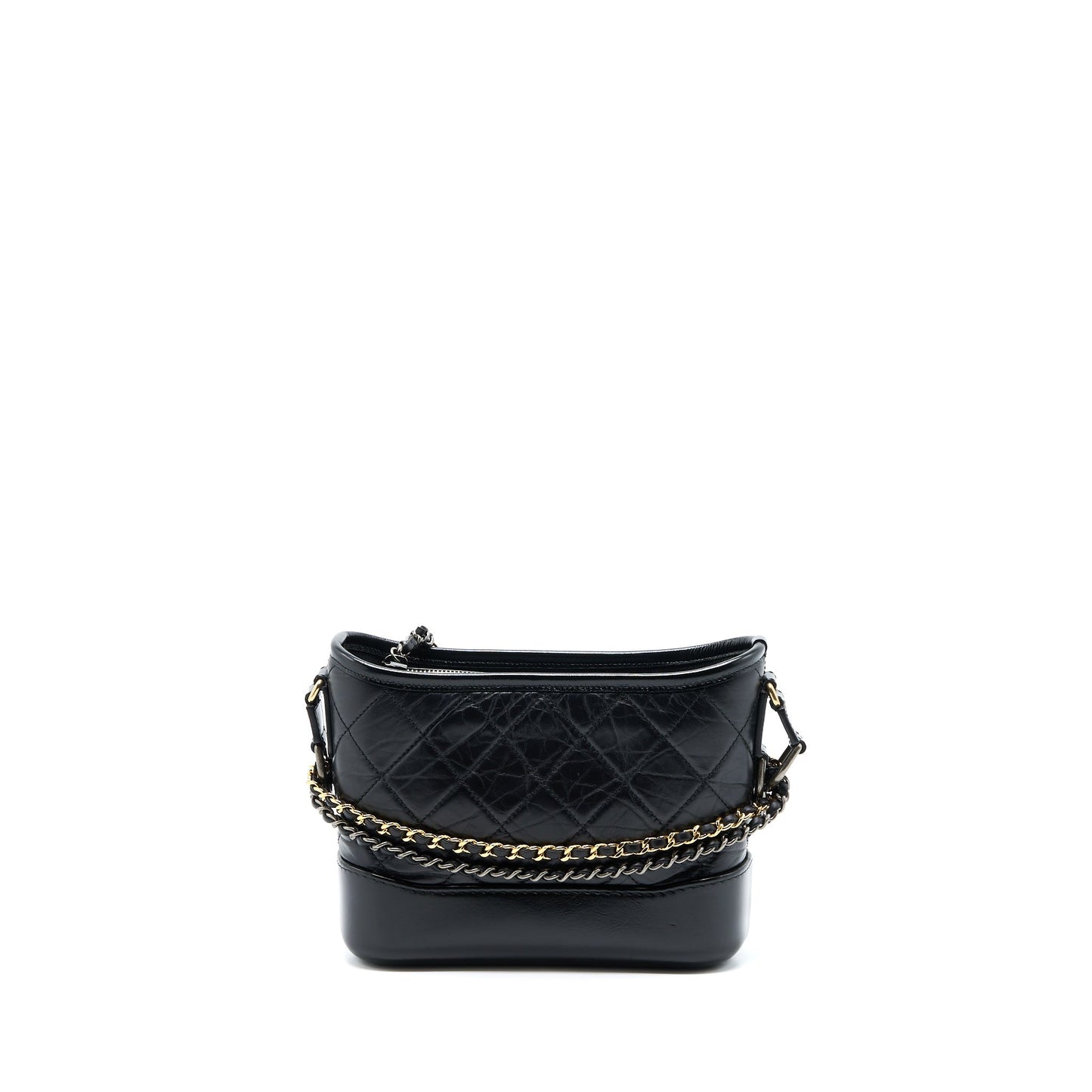 Chanel Small Gabrielle Hobo Bag Calfskin Black With Multicolour Hardware