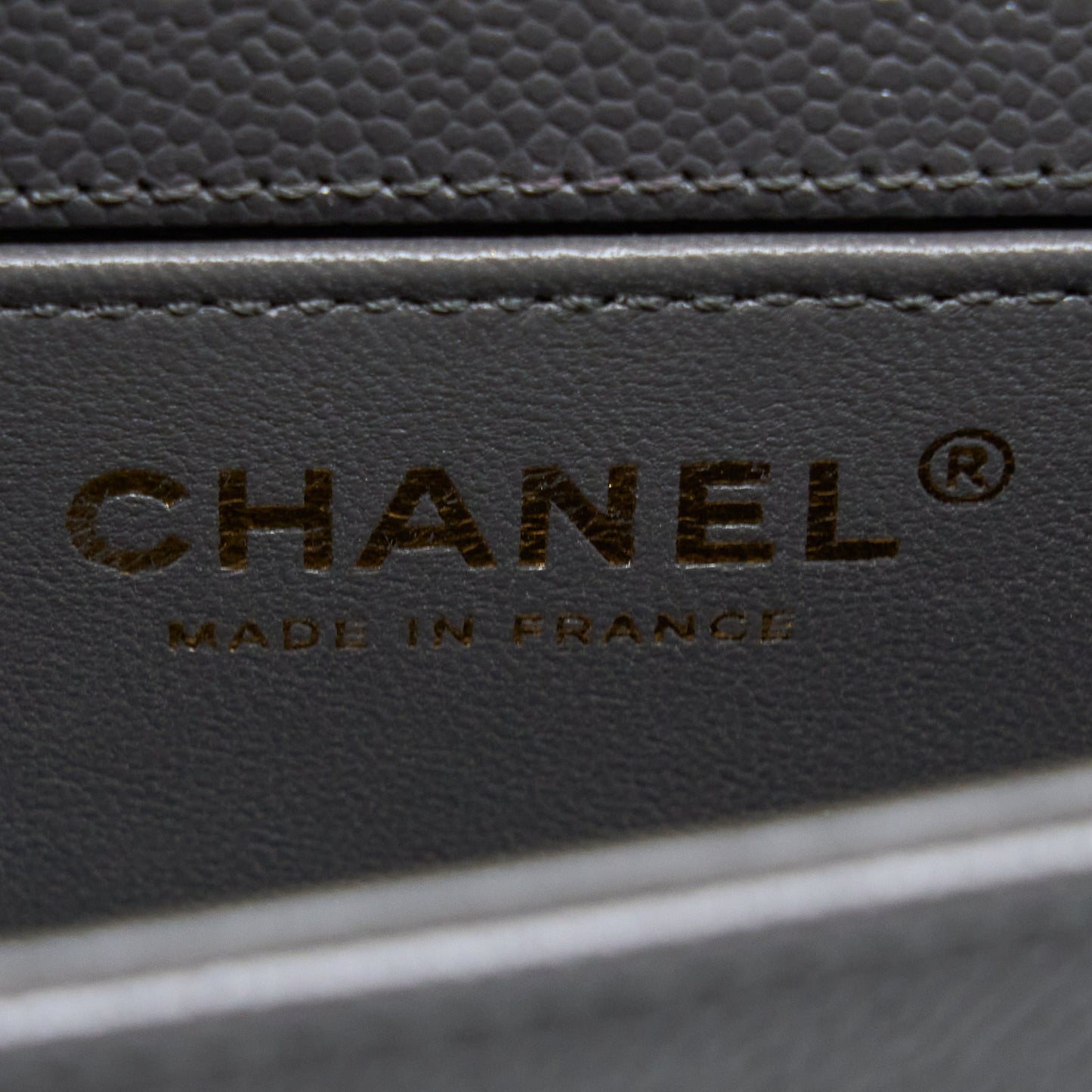 Chanel 22A Boy Messenger Bag Caviar Grey GHW (Microchip)