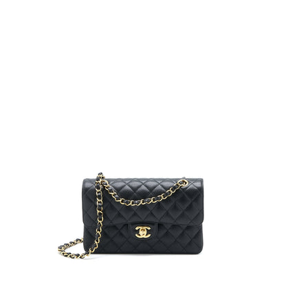 Chanel Small Classic Double Flap Bag Caviar Black GHW (Microchip)