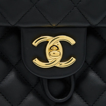 Chanel Quilted Backpack Calfskin Black GHW