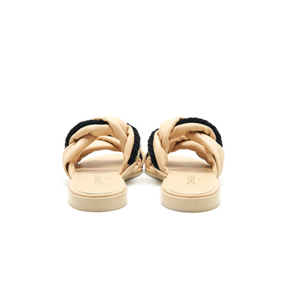Chanel 19S Mule Beige/ Black Size37C