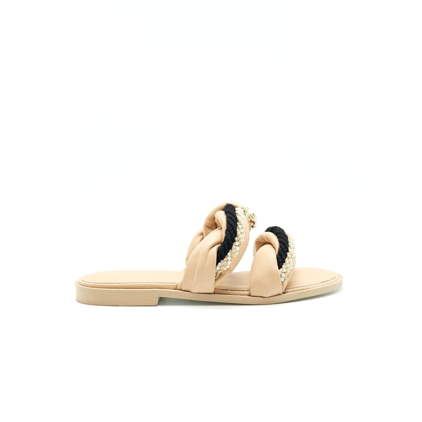 Chanel 19S Mule Beige/ Black Size37C