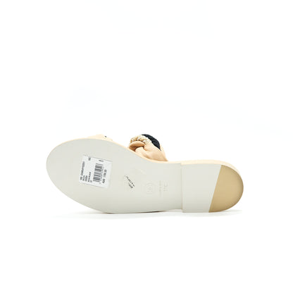 Chanel 19S Mule Beige/ Black Size37C