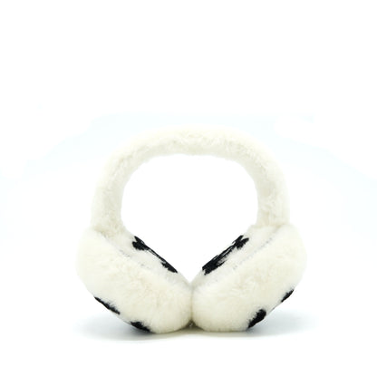 Chanel 22P Shearling CC Logo Earmuffs White/Black