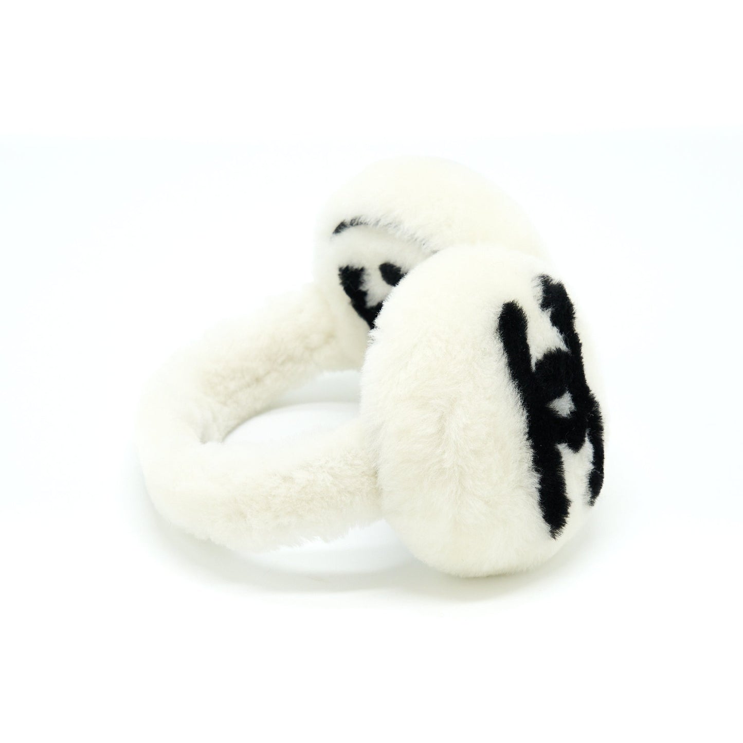Chanel 22P Shearling CC Logo Earmuffs White/Black