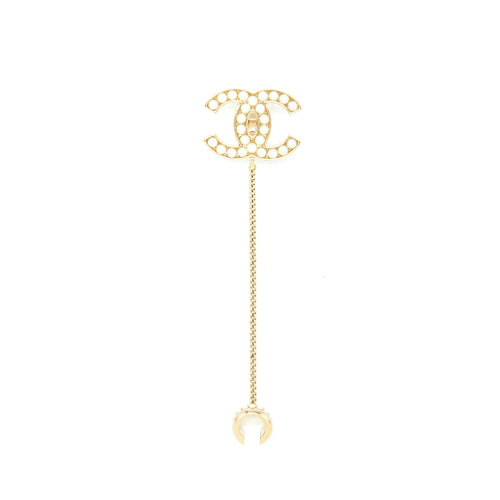 Chanel Pearl CC Logo Ear Clip