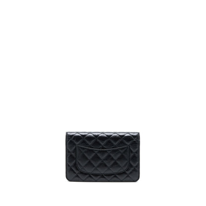 Chanel 2.55 Reissue Wallet On Chain Aged Calfskin Black GHW(Microchip)
