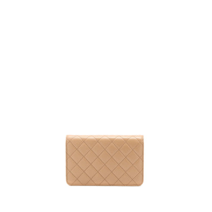 Chanel 22K Wallet On Chain Caviar Dark Beige LGHW (Microchip)