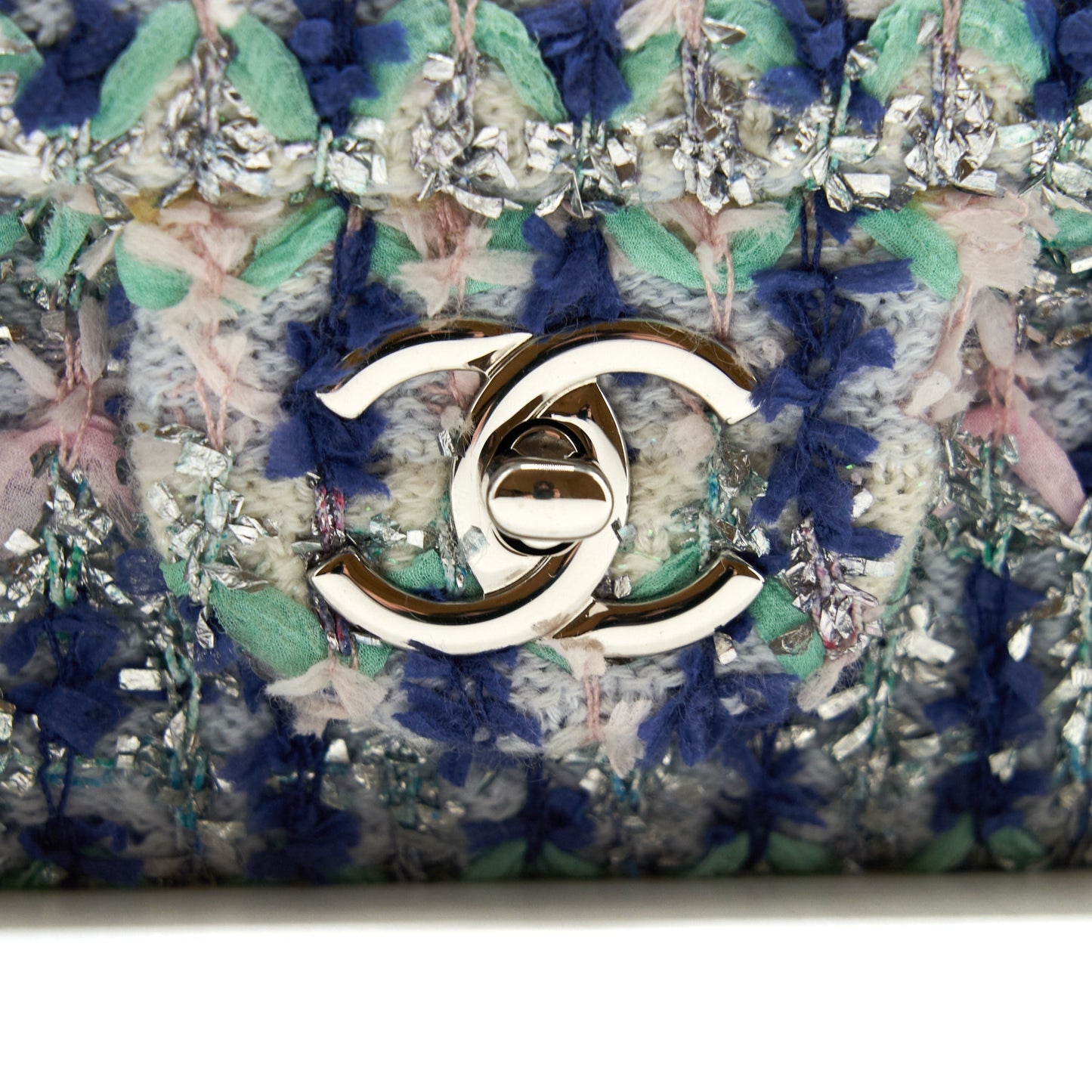 Chanel tweed classic flap bag multi colour SHW