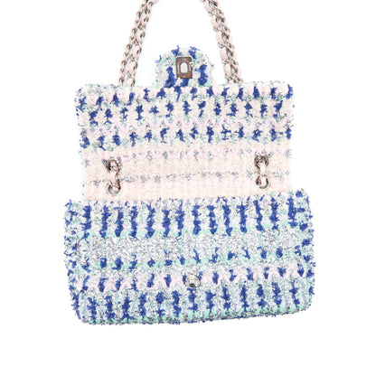Chanel tweed classic flap bag multi colour SHW
