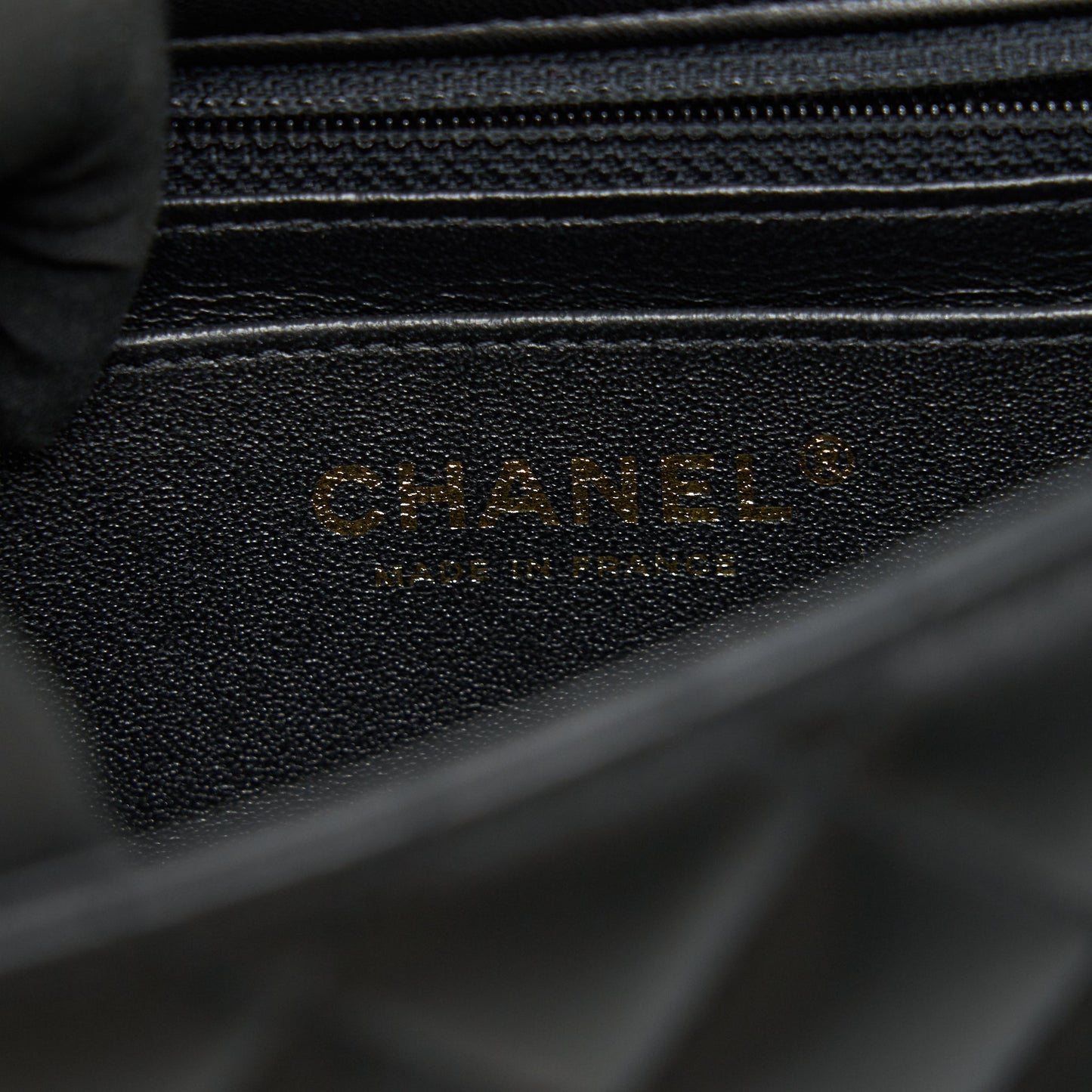 CHANEL MINI SQUARE BLACK LAMBSKIN GHW