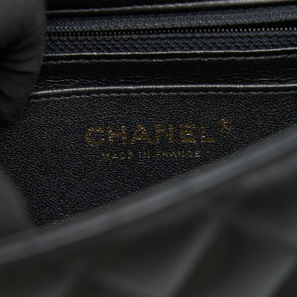 CHANEL MINI SQUARE BLACK LAMBSKIN GHW