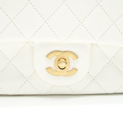Chanel 21B pearl crush Mini Square flap Bag White GHW