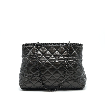 Chanel Quilted Tote Bag With Chain