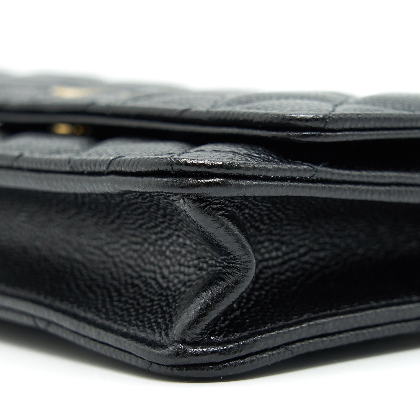 Chanel 21A Coco letter Wallet on Chain Black Caviar GHW
