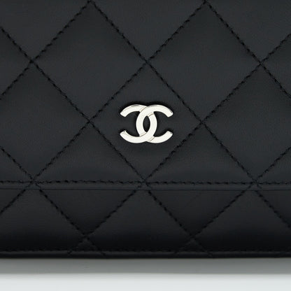 Chanel Classic Wallet On Chain Lambskin Black SHW
