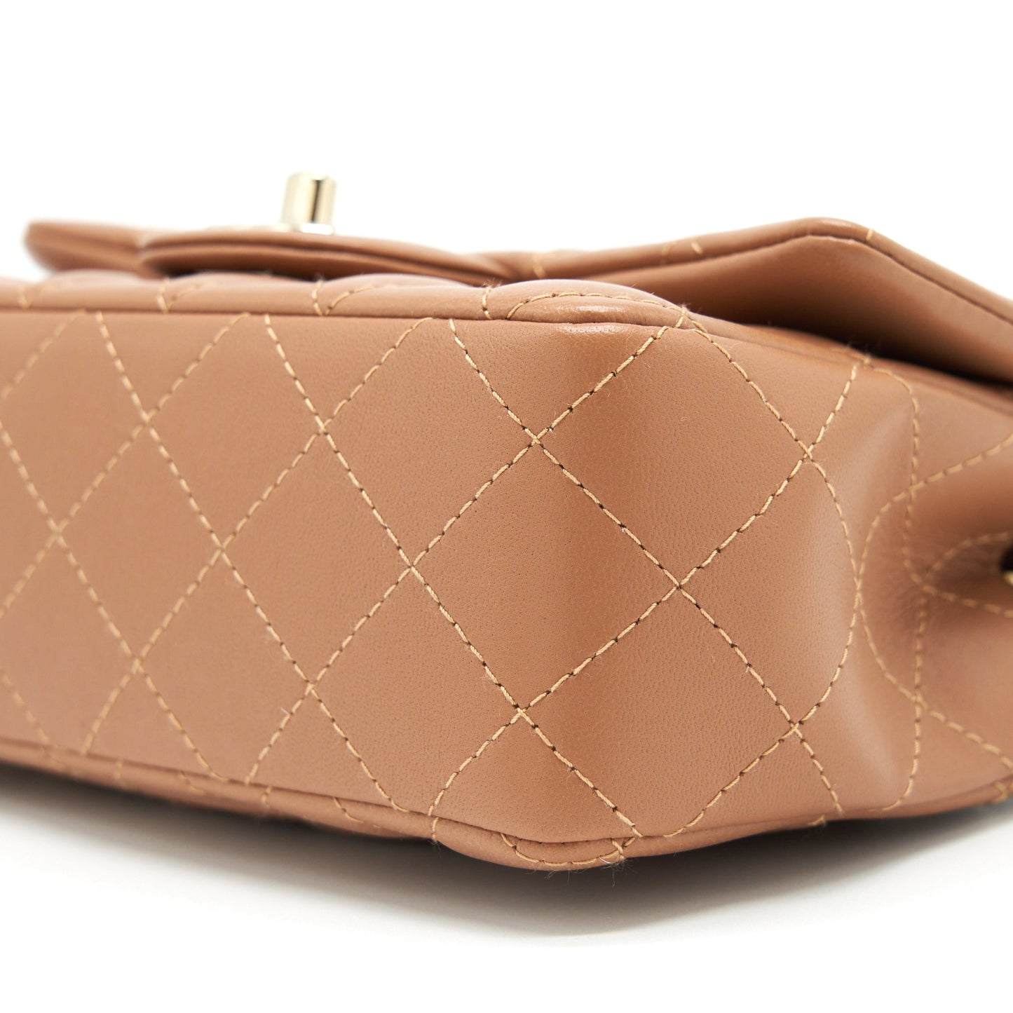Chanel 22S Mini Rectangular Flap Bag Caramel LGHW (Microchip)
