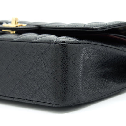 Chanel Medium Classic Double Flap Bag Caviar Black GHW (Microchip)