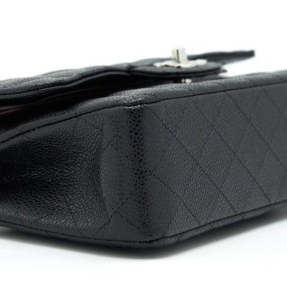 Chanel Small Classic Double Flap Bag Caviar Black SHW (Microchip)