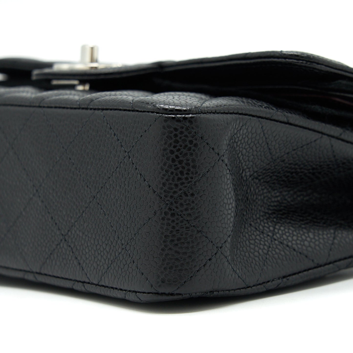 Chanel Small Classic Flap Bag Caviar Black SHW(Microchip)