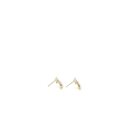 Chanel CC Logo Pearl Earrings GHW