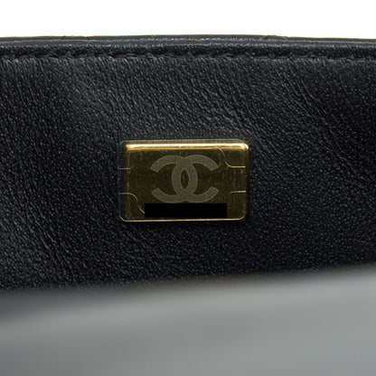 Chanel Mini Rectangular Flap Bag Lambskin Black LGHW(Microchip