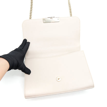 Chanel Calfskin Quilted Flap Bag Beigh LGHW
