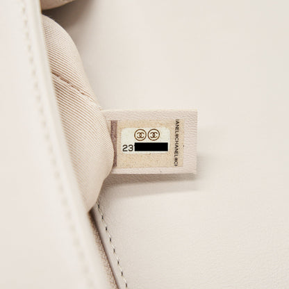 Chanel Calfskin Quilted Flap Bag Beigh LGHW
