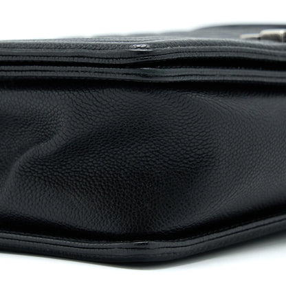Chanel New Medium 28cm Boy Bag Caviar Black Ruthenium SHW