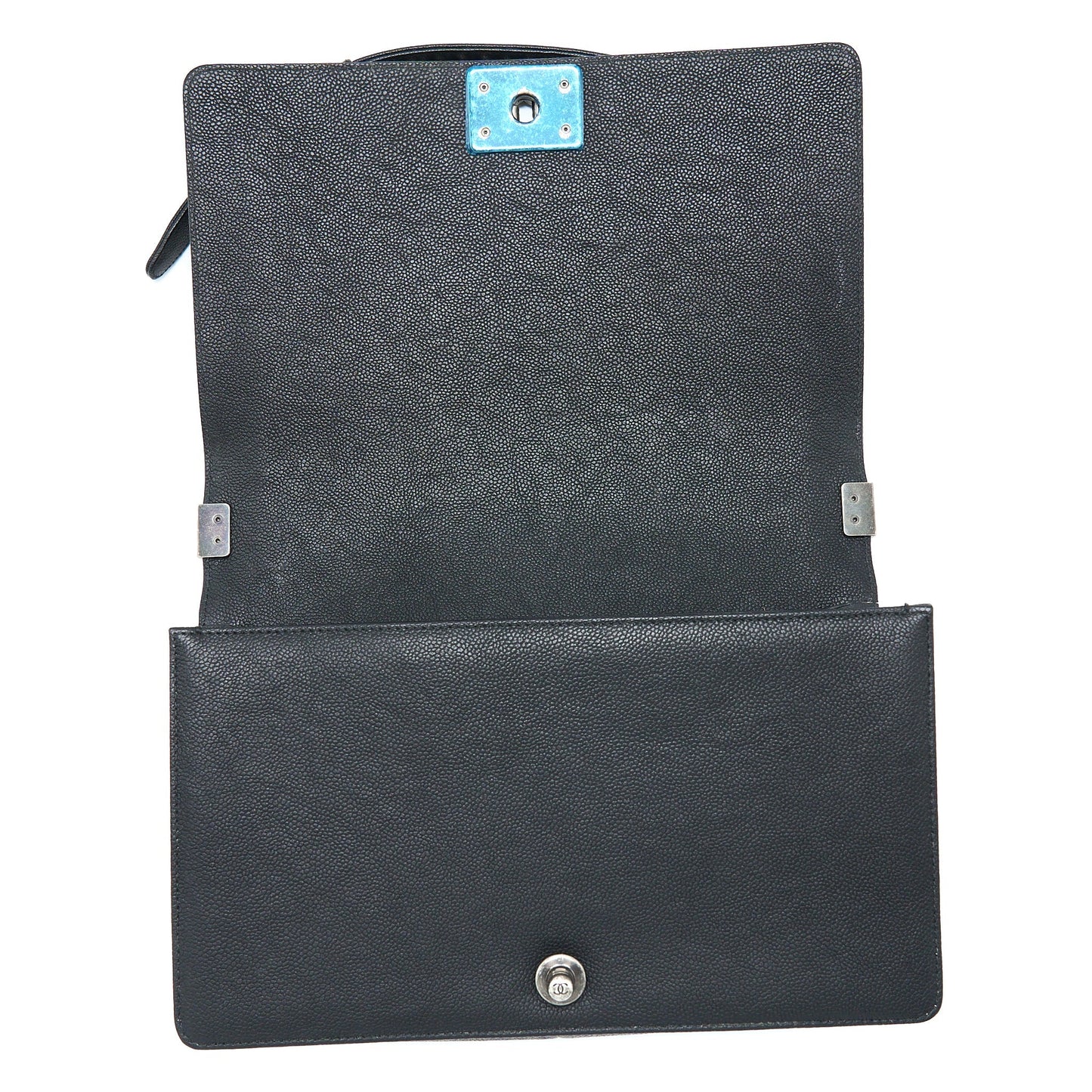 Chanel New Medium 28cm Boy Bag Caviar Black Ruthenium SHW