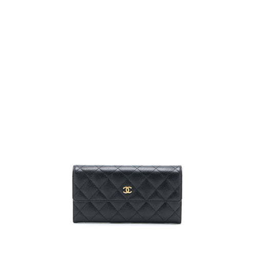 Chanel Classic Long Wallet Caviar Black LGHW