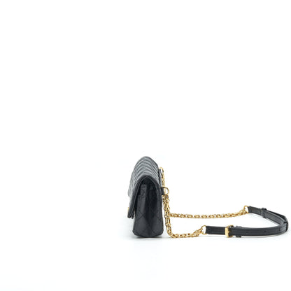 Chanel 2.55 Waist Bag in black GHW