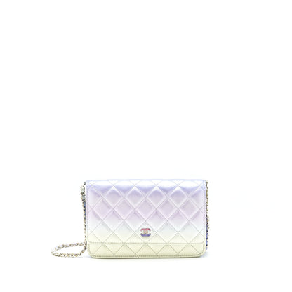 Chanel 21k Wallet On Chain Lambskin Iridescent Multicolour Hardware