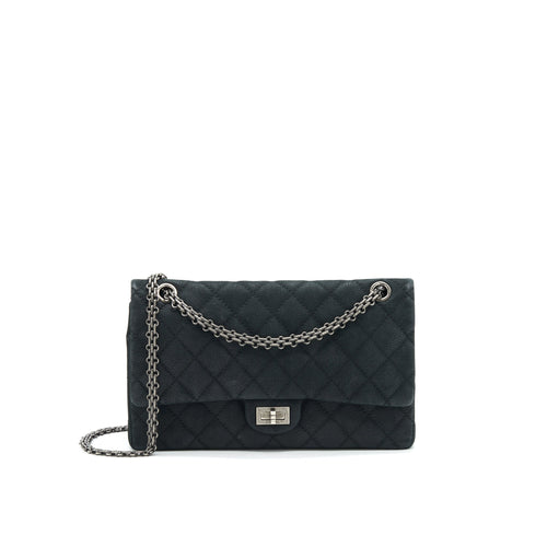 CHANEL 2.55 226 REISSUE BAG IN CAVIAR BLACK SHW