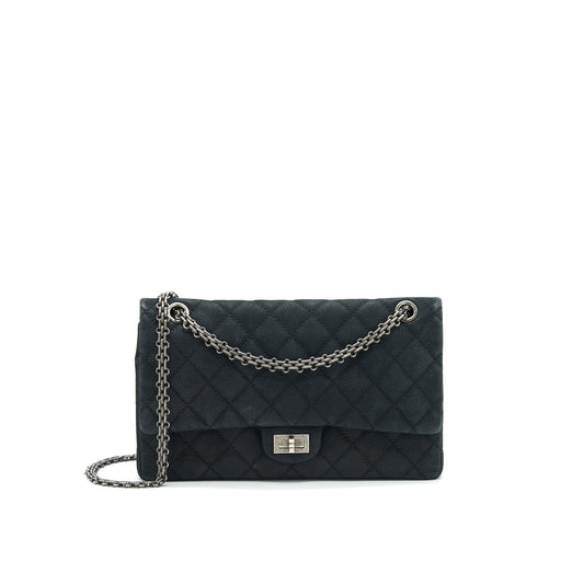 CHANEL 2.55 226 REISSUE BAG IN CAVIAR BLACK SHW