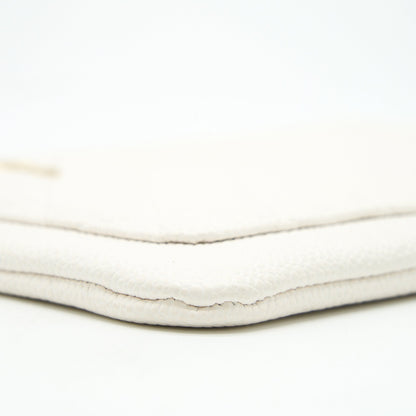 Chanel Seasonal Zippy Pouch Caviar White GHW