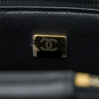 Chanel Trendy Vanity Case Lambskin Black LGHW (Microchip)