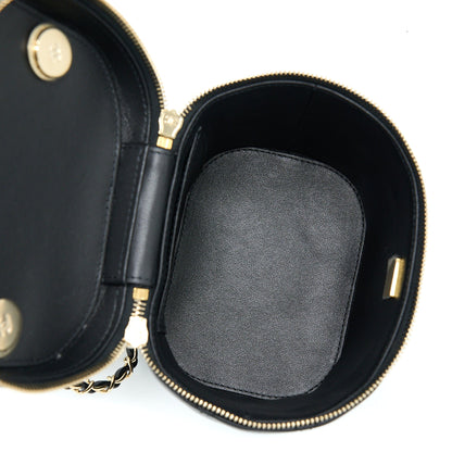 Chanel Trendy Vanity Case Lambskin Black LGHW (Microchip)