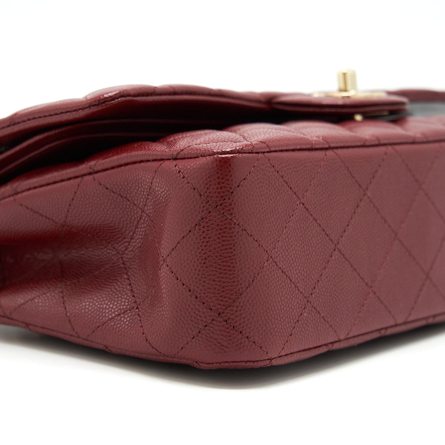 Chanel Medium Classic Double Flap Bag Caviar Dark Red LGHW
