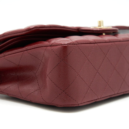 Chanel Medium Classic Double Flap Bag Caviar Dark Red LGHW