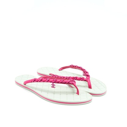Chanel Size 38.5 Sandals Mint Green/ Pink