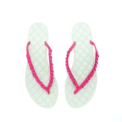 Chanel Size 38.5 Sandals Mint Green/ Pink